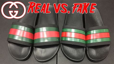 gucci flip flops real vs fake|Gucci slides are they real.